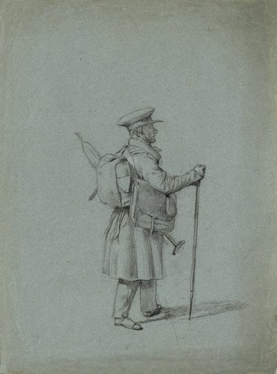 Estudo de um pintor viajante de Johann Peter Krafft