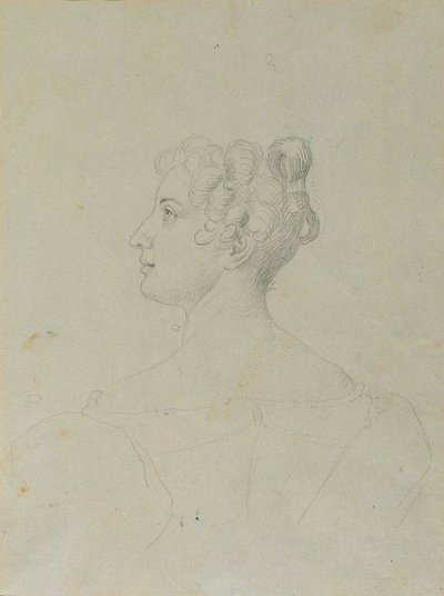 Estudo do retrato feminino de Johann Peter Krafft