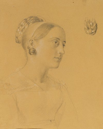 Estudo Feminino sobre a "Entrada após a Paz de Paris de Johann Peter Krafft