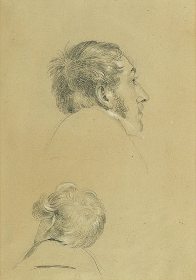 Dois estudos principais para "Retorno do Imperador Franz de Pressburg" de Johann Peter Krafft