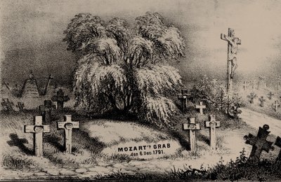A grave pergunta de Mozart. De acordo com cartas originais da própria viúva de Mozart, 1856. de Johann Ritter von Lucam
