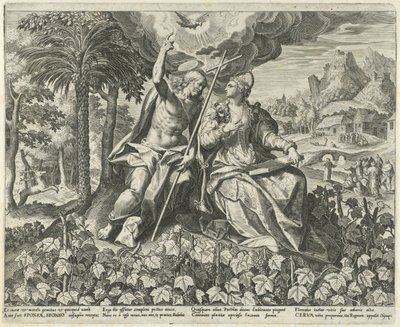 Cristo e a sua noiva numa vinha
Canção de Salomão (título da série)
Canticum Canticorum (título da série) de Johann Sadeler (I)