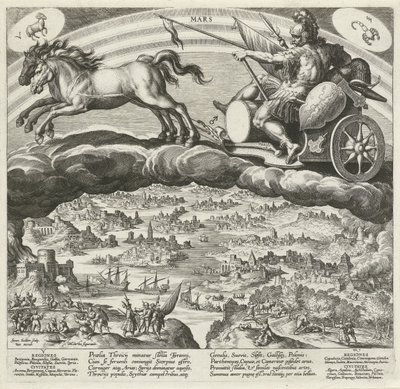 O planeta Marte e a sua influência sobre o mundo
Os sete planetas (título da série)
Planetarum effectus et eorum in signis zodiaci (título da série) de Johann Sadeler (I)