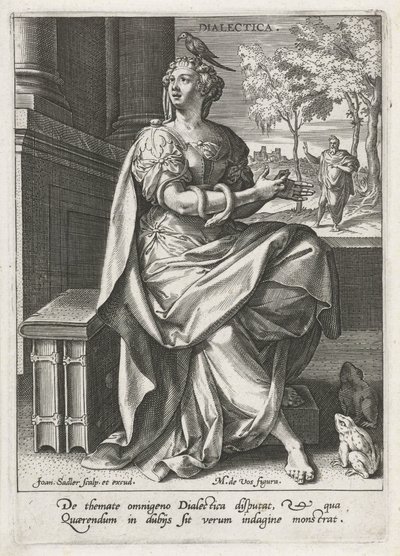 Dialectica (título sobre o objecto)
As sete artes liberais (artes liberales) (título da série) de Johann Sadeler (I)
