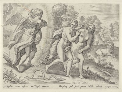 Expulsão do Paraíso de Johann Sadeler (I)