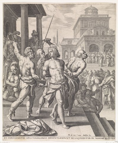 A flagelação dos apóstolos
Actos dos Apóstolos (título da série) de Johann Sadeler (I)