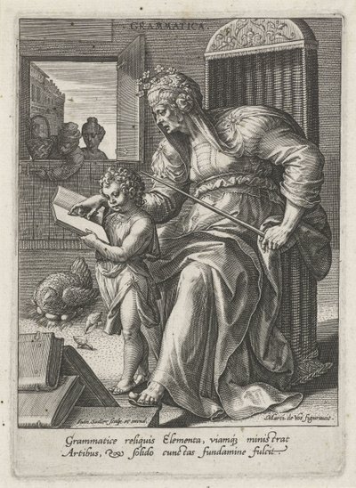 Gramática (título no objeto) As sete artes liberais (artes liberales) (título da série) de Johann Sadeler (I)