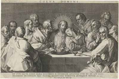 Última Ceia Coeni domini (título no objeto) de Johann Sadeler (I)