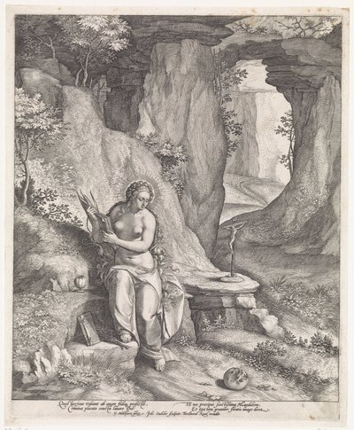 Maria Madalena em uma caverna de Johann Sadeler (I)