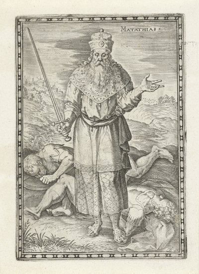 Mattias Matathias (título no objeto) Personagens do Antigo Testamento (título da série) de Johann Sadeler (I)