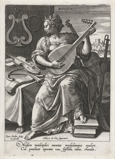 Música
Música (título sobre o objecto)
As sete artes liberais (artes liberales) (título da série) de Johann Sadeler (I)
