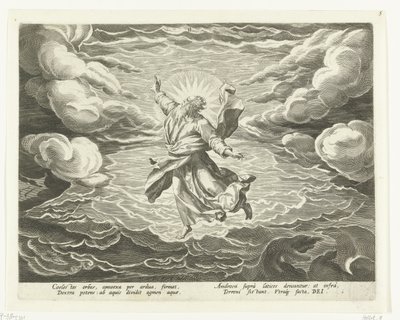 Criação do céu e da água
Criação do mundo (título da série) de Johann Sadeler (I)