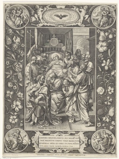 Leito de morte de Maria de Johann Sadeler (I)