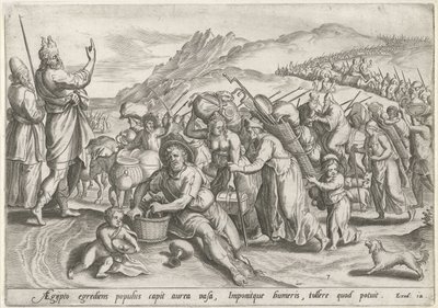 Êxodo do Egipto
História de Moisés antes do Êxodo (título da série)
Historia plagarum em Aegijpto (título da série) de Johann Sadeler (I)