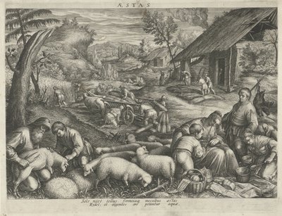 Verão Aestas (título no objeto) Four Seasons (título da série) de Johann Sadeler (I)