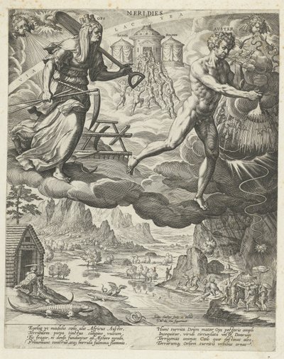 Vento Sul
Meridies (título sobre o objecto)
Os quatro ventos (título da série) de Johann Sadeler (I)