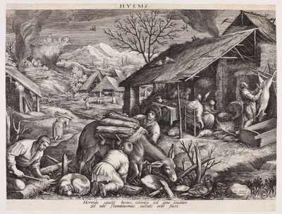 O inverno - Hyems (As Quatro Estações) de Johann Sadeler I
