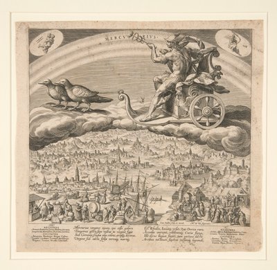 Mercúrio, de uma série dos Sete Planetas de Johann Sadeler I