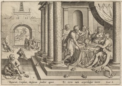 A praga das rãs, 1585. de Johann Sadeler I