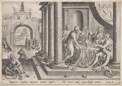 A praga das rãs, c.1585. de Johann Sadeler I