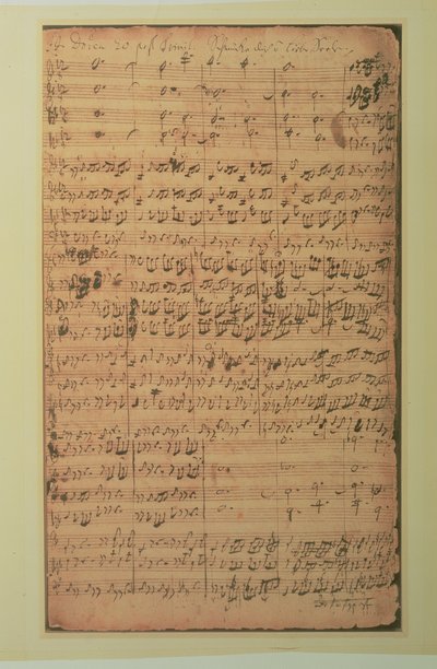 Manuscrito autógrafo, Cantata BWV 180 "Schmucke dich o liebe Seele" de J.S. Bach (tinta sobre papel) de Johann Sebastian Bach