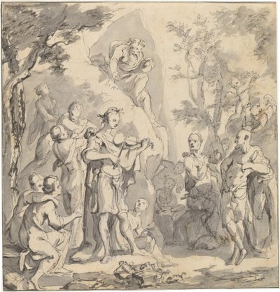 A Competição entre Apolo e Pan diante do Rei Midas de Johann Spillenberger