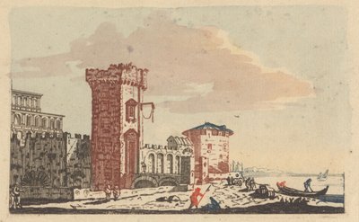Castelos, Ruínas e Paisagens Marinhas - Gravuras a Seis Cores de Johann Teyler