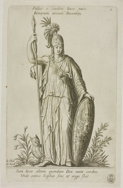 Pallas Athena, placa 6 de Parnassus Biceps de Johann Theodor de Bry