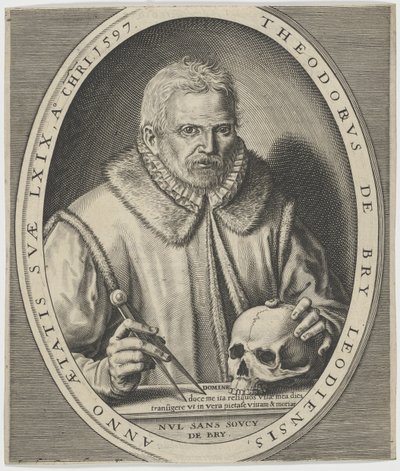 Retrato de Theodor por Bry 1528-1598, ca. 1597. de Johann Theodor de Bry