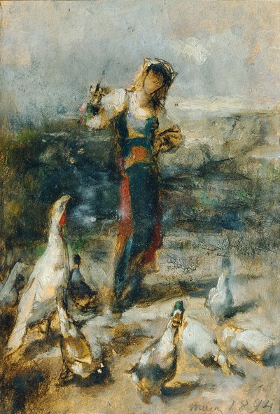menina com aves de Johann  Till der Jüngere
