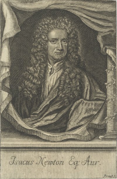 Retrato de Sir Isaac Newton 1642-1727, 1715. de Johann Ulrich Krauss