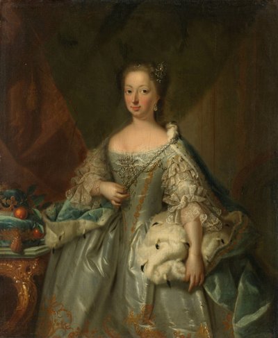 Retrato de Ana de Hanôver, Princesa Real e Princesa de Orange, Consorte do Príncipe Guilherme IV de Johann Valentin Tischbein (attributed to)