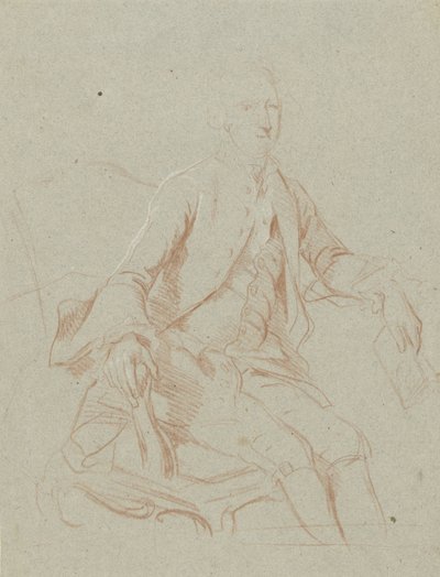 Cavalheiro sentado com livro de Johann Wilhelm Böttner