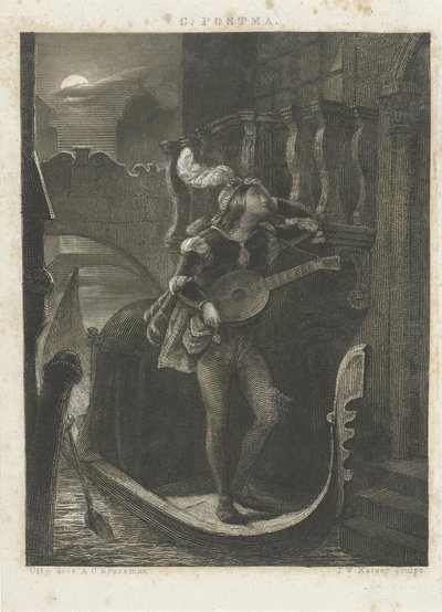 Gôndola à luz da lua de Johann Wilhelm Kaiser (I)