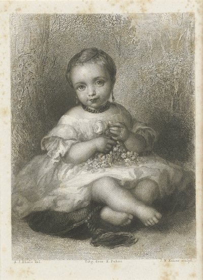 Retrato de uma garota desconhecida de Johann Wilhelm Kaiser (I)