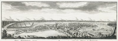 Vista das fábricas de Nevyansk, ca 1735 de Johann Wilhelm Lürsenius