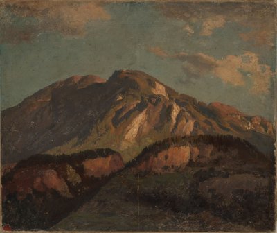 Cume montanhoso, provavelmente nos Grisões de Johann Wilhelm Schirmer