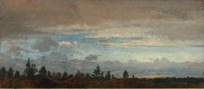 Céu nocturno nublado de Johann Wilhelm Schirmer