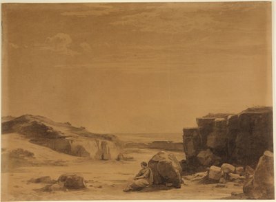 Agar no deserto (Génesis 21, 16) de Johann Wilhelm Schirmer