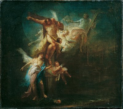 Cristo leva o bom ladrão para o céu de Johann Wolfgang Baumgartner
