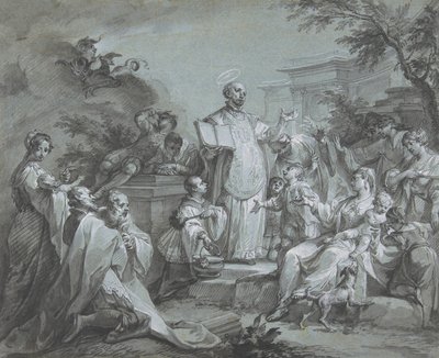 Santo Inácio da Pregação de Loyola, antes de 1761. de Johann Wolfgang Baumgartner