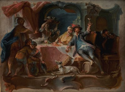 O filho pródigo desperdiçando sua herança de Johann Wolfgang Baumgartner