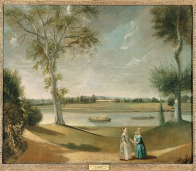 The Misses Garrick pelo Tamisa em Hampton, 1762 de Johan Joseph Zoffany