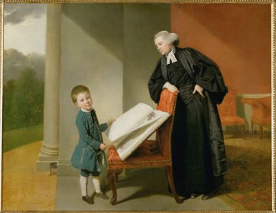 O Reverendo Randall Burroughs e o seu filho Ellis ... de Johann Zoffany