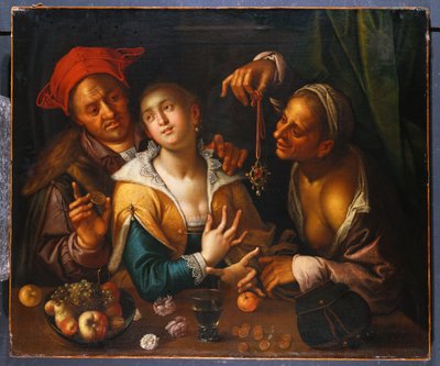 Amor mercenário de Johann or Hans von Aachen