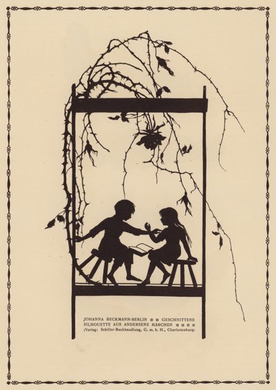 Silhueta de um conto de fadas de Hans Christian Andersen (litografia) de Johanna Beckmann