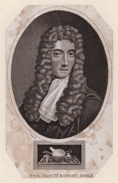 Robert Boyle, filósofo e químico natural anglo-irlandês (gravura) de Johannes (after) Kerseboom