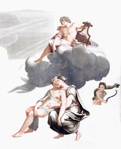 Júpiter e Calisto (imprimir) de Johannes (after) Teyler