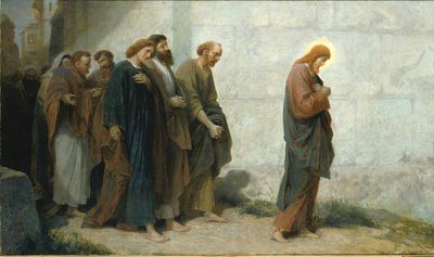 A descer para Gethsemane, 1898. de Johannes Adam Simon Oertel