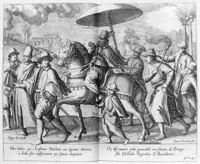 dignitário ou nobre português na Índia de Johannes Baptista van the Younger Doetechum